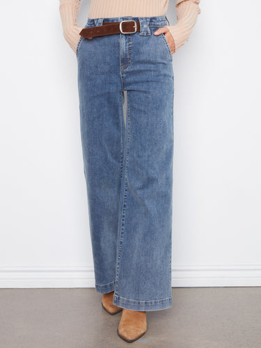Showcasing slash pockets, these jeans combine functionality with style for everyday wear. By Charlie B.
