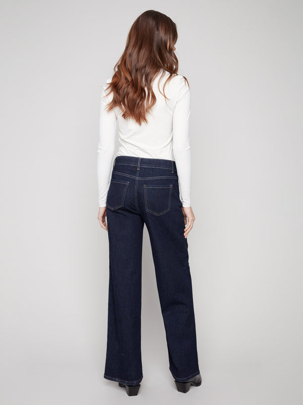 Regular rise jeans that combine classic style with modern sequin details for a chic look by Charlie B.