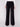 Black wide-leg pants designed with a sleek silhouette and long length for an elegant look by Charlie B.