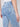 Skinny Jeans with Floral Embroidery - Light Blue