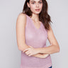 Charlie B Cold-Dye Knit Cami - Dusty Rose - Image 1