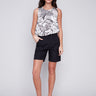 Charlie B Cotton Shorts with Cargo Pockets - Black - Image 1