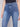 Charlie B Cropped Bootcut Jeans with Asymmetrical Hem - Medium Blue - Image 5
