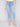 Charlie B Cropped Jeans with Embroidered Fringed Hem - Light Blue - Image 2