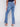 Charlie B Embroidered Bootcut Jeans with Front Slits - Medium Blue - Image 4