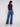 Charlie B Flare Jeans with Decorative Buttons - Indigo - Image 6
