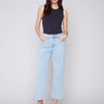 Charlie B Flared Jeans with Raw Edge - Bleach Blue - Image 1