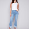 Charlie B Jeans with Crochet Cuff - Light Blue - Image 1