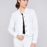 Charlie B Linen Blend Jacket - White - Image 4