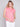 Linen Tank Top with Sleeve Detail - Flamingo