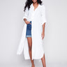 Charlie B Long Linen Tunic Dress - White - Image 1