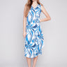 Charlie B Printed Sleeveless Cotton Dress - Sky - Image 1