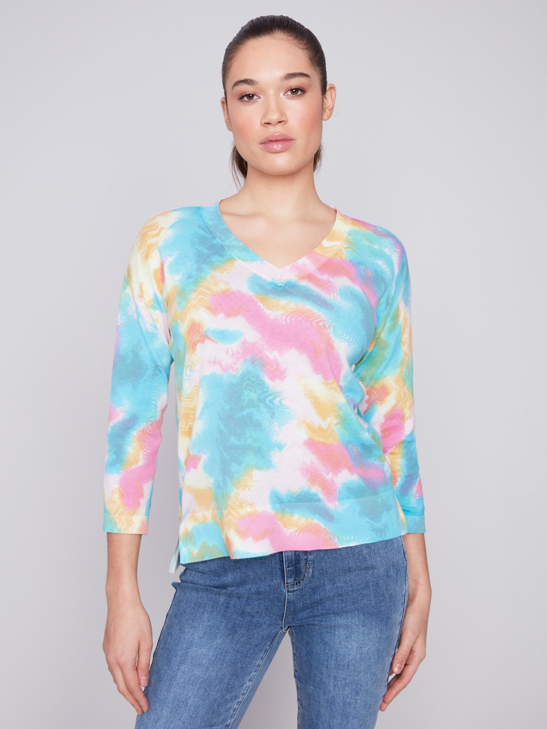 Charlie B Reversible Cotton Sweater - Multicolor - Image 2