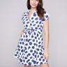 Charlie B Short-Sleeved Button-Front Dress - Dots - Image 1