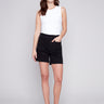 Charlie B Shorts with Patch Pockets - Black - Image 1