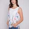 Charlie B Sleeveless Floral Printed Linen Top - Pastel - Image 1