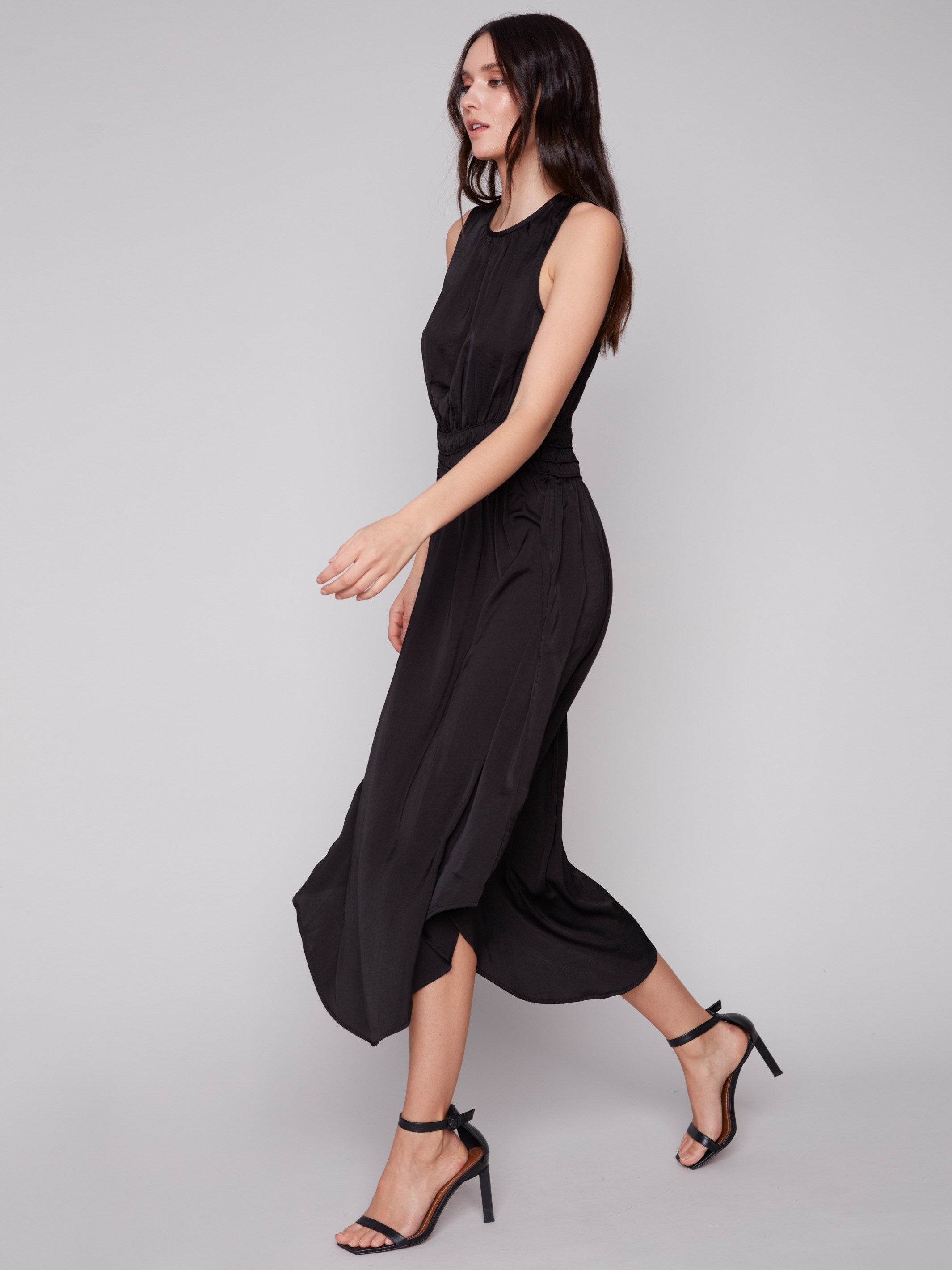 Charlie B Crochet Knee Length Dress Balack main image 0
