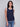 Charlie B Sleeveless Knit Top with Crochet Detail - Navy - Image 1