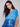 Charlie B Tie-Dye Dress with Dolman Sleeves - Sky - Image 4
