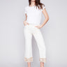 Charlie B Twill Pants with Crochet Cuff - Natural - Image 1
